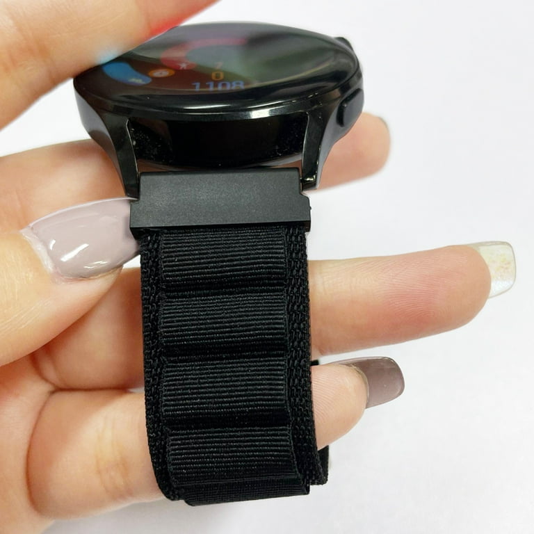 ALMNVO 1 3Pack 20mm 22mm Nylon Bands for Samsung Galaxy Watch 4 5 Band 44mm 40mm Classic 46mm 42mm Active 2 Sport Alpine Loop Band Rugged Strap for
