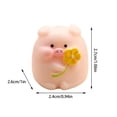 thumbnail image 2 of Pig Miniature Figurines, Micro Landscape Small Piggy Desktop Ornaments, Adorable Resin Animal Sculpture for Terrarium Decor and Fairy Garden Accessories, 2 of 4
