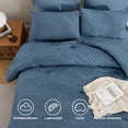 thumbnail image 4 of ANGENIA 7 Pieces Queen Comforter Set with Sheets - Ocean Blue Bed in a Bag Queen Fluffy Lightweight Boho Tufted Bed Sets with Comforter, Sheets, Pillowcases & Shams, 4 of 7
