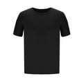 thumbnail image 5 of Zpanxa Mens T-Shirts Casual Fashion Solid Large Size Half Sleeve Short Sleeve Round Neck Top, 5 of 8