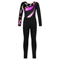 thumbnail image 3 of YiZYiF Kids Girls Long Sleeve Rhinestone Ballet Leotard with Leggings Suit Outfit Gymnastic Yoga Suit Dancewear Leaves 14, 3 of 7