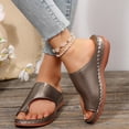 thumbnail image 6 of Mostsola Orthopedic Sandals for Women 2025 Flip Flops Comfortable Soft Sole Slip on Walking Shoes, 6 of 8