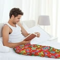 thumbnail image 4 of Uemuo Vector Mexican Otomi Style Bright Pattern Men's Wide Leg Palazzo Lounge Pants with Pockets Light Weight Loose Comfy Casual Pajama Pants-Large, 4 of 9