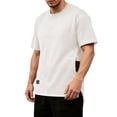 thumbnail image 3 of RongHuan Mens Big and Tall Tshirts Casual Athletic Shirt Oversize Tshirt Short Sleeve Versatile T-Shirt, 3 of 8