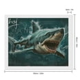 thumbnail image 2 of Diamond Art Kits for Adults, Abstract Geometric SharkDiamond Painting Kits for Beginners, Frameless Round 5D Full Drill Diamonds Art Pictures Gem Art Crafts Home Decor Gifts, 2 of 8