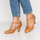 thumbnail image 3 of Zapatos MOOMMO de vestir color canela para mujer, tacón bajo de gatito, marrón 8.5, 3 of 7