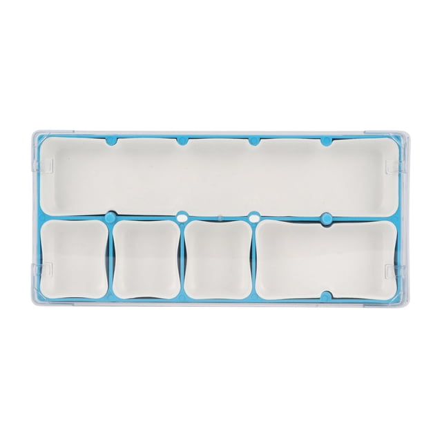 Caja de piezas de reloj, caja de almacenamiento de piezas de reloj Caja de piezas de reloj azul Organizador de accesorios de reloj Diseño aerodinámico