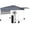 Grey, variant on Costway 10x17 FT Pop Up Canopy Tent with Dual Adjustable Awnings, Silver-Coated Fabric White