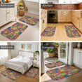 thumbnail image 4 of Pioneer Flower Floral Print Pattern Bath Mat Set Of 2,Non-Slip Rug for Bathroom,Kitchen,Bedroom,Entrance, 30x17 and 23.5x15.7 Inches, 4 of 5