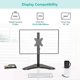 thumbnail image 1 of Wali Single Monitor Stand, Stand Free Standing Stand con Vesa 75 a 100, el montaje totalmente ajustable se ajusta a una pantalla de hasta 32 pulgadas (MF001), negro, 1 of 2
