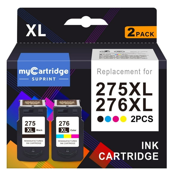 PG-275 XL/CL-276 XL Ink 275 and 276 Replacement for Canon 275 and 276 Ink Cartridges Cannon Ink 275 276 Combo Pack 275XL 276XL for Pixma TS3722 TS370