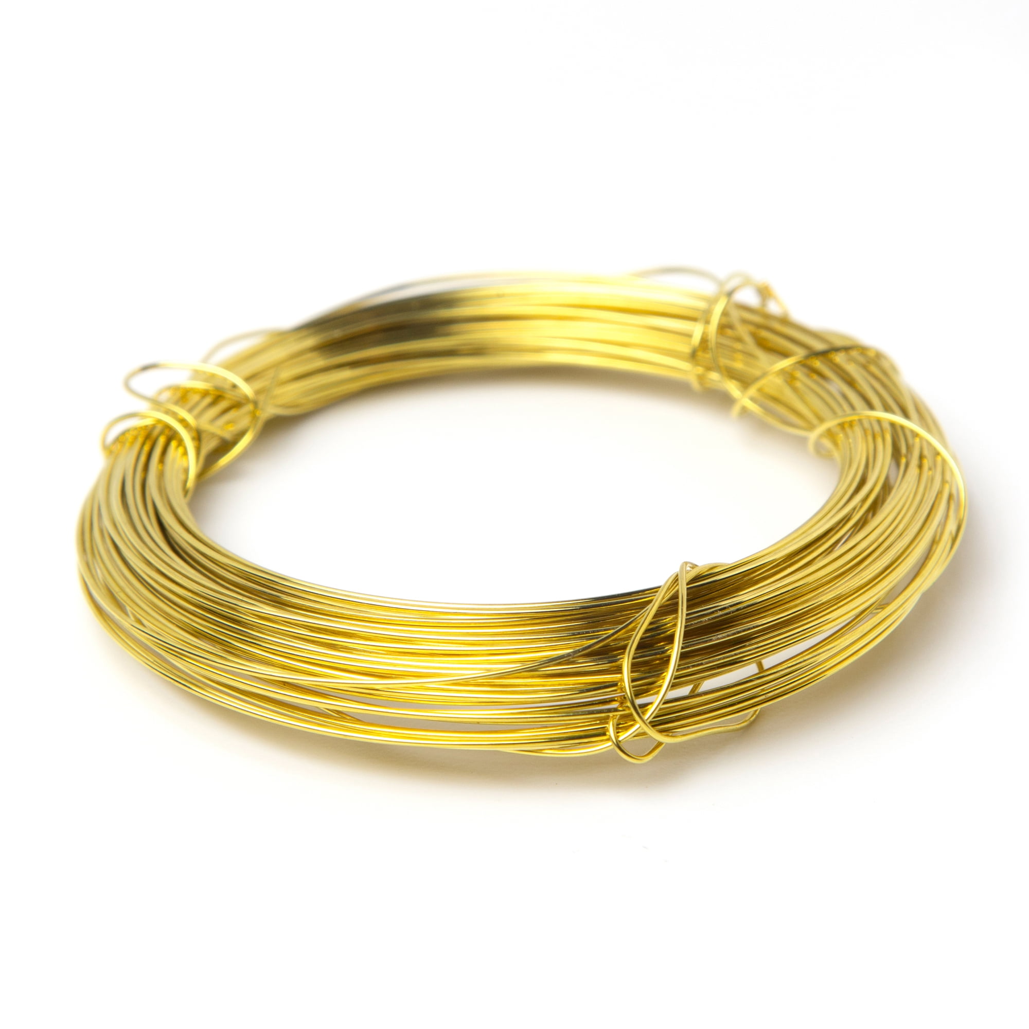 (2 pack) Cousin DIY Coated Copper Wire, Gold Finish, 22 Ga, 32 ft Roll