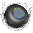 thumbnail image 1 of Altavoz Bluetooth para ducha Luzco, impermeable, con LED IPX4, color negro, 1 of 9