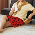 thumbnail image 5 of Sikiie Ladybug Pattern Mens Pajama Shorts, Lightweight Lounge Pant with Pockets Soft Sleep Pj Shorts for MenMedium, 5 of 6