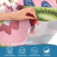 thumbnail image 5 of Yayeee Kitchen Curtains Tier Set of 2 Light Filtering 57"x24" Over Sink Window Panels, Pink Kiwi, 5 of 7