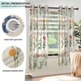 thumbnail image 3 of Yayeee Window Curtains Light Filtering 63"x42" Grommet Panel Pair Home Living Room Decor, Red Floral, 3 of 7