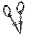 thumbnail image 4 of Juego de 2 a 6 aretes de Acero inoxidable jinwen colgantes largos 2 piezas, 4 of 8