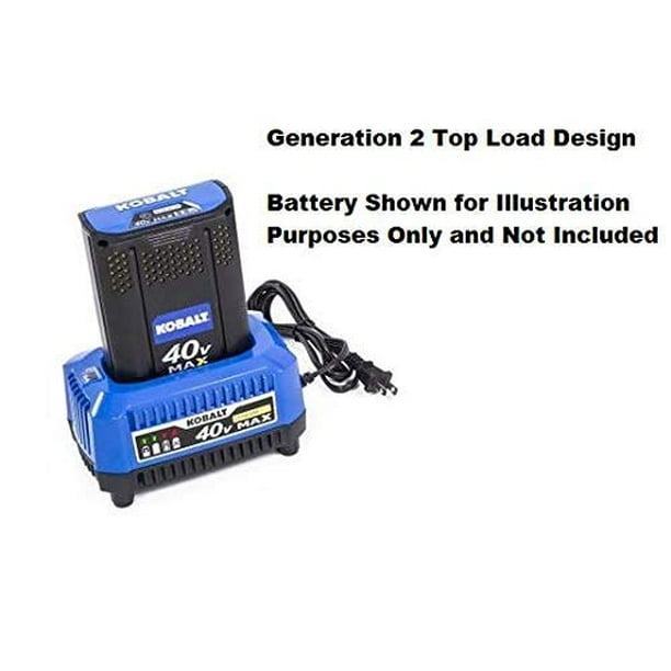 Kobalt 40-Volt Lithium Ion (Li-Ion) Generation 2 Compact Cordless Power  Equipment Battery Charger with New Top Load Design, 2019 Model 