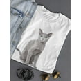 thumbnail image 3 of Russian Blue Cat, Cute Fluffy T-Shirt Women -Image by Shutterstock, Female XX-Large, 3 of 4