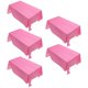 thumbnail image 2 of 5Pcs Rosy Plastic Tablecloths For Dinner Events Protective Rectangular Table Cover 183x137cm, 2 of 4