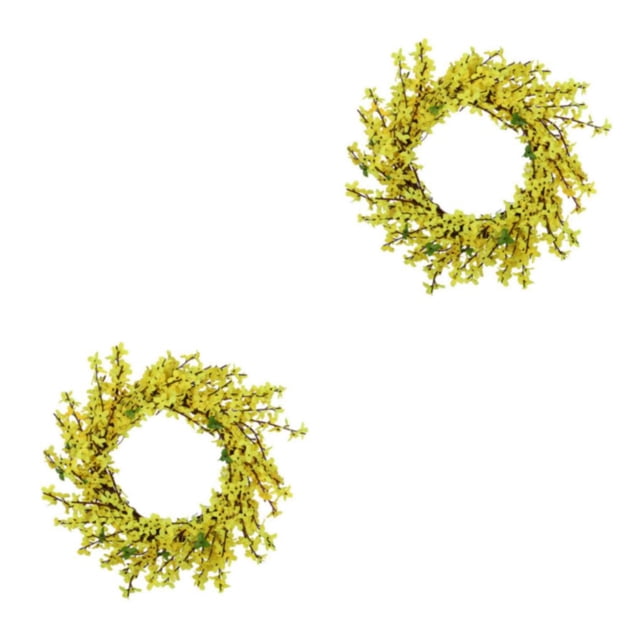 Inteprter Guirnalda de flores de seda artificial, guirnalda floral de simulación, adorno colgante de aro de ratán para fiesta de boda Type2 NO2