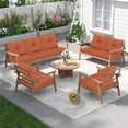thumbnail image 6 of Outdoor Deep Seat Patio Cushion Set, 24x24x4.3 in, Waterproof Fade-Resistant Patio Furniture Cushions with Backrest, Removable Covers（Red-2）, 6 of 6