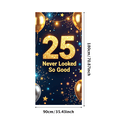 thumbnail image 5 of LUUFILx Golden 25 Never Looked So Good Party Decoration Backdrop Celebration Supplies Happy Birthday Anniversary Decors Banner Photography Props, 5 of 8