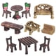 thumbnail image 1 of 10 piezas de adornos de muebles de jardín en miniatura, mini mesas y sillas, figuras en miniatura, decoración de resina, microadornos para paisajismo., 1 of 6