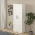 thumbnail image 5 of 29.53W x 15.75D x 70.87H 2-Door MDF Wardrobe - Stability and Modern Look, 5 of 5