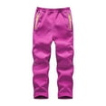 thumbnail image 4 of JAJAHO Boys Girls Softshell Snow Pants Insulated Windproof Outdoor Hiking Skiing Thermal Winter Trousers For Kids Straight Leg Stylish Trousers, 4 of 5