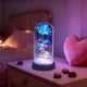thumbnail image 5 of Eoozwa 2 Packs Gold-Plated Artificial Rose in Glass Dome with LED Lights Romantic Birthday Gift for Valentine's Day Home Decor Anniversary Present, 5 of 6