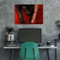 thumbnail image 4 of Mudket Red Eyed Black Panther with Red High Heel Canvas Wall Art, Sexy Glam Trendy Wall Art Print for Living Room Cloakroom Entryway Home Decor, Framed Ready to Hang - 12"L x 8"W, 4 of 9