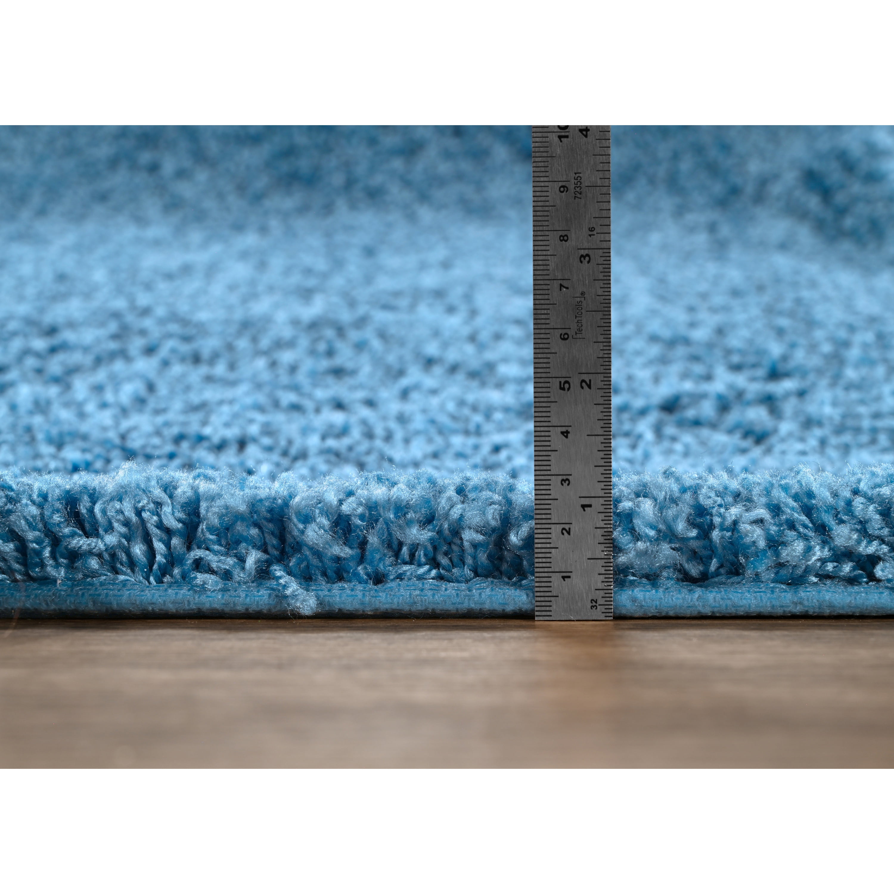 Garland Rug Serendipity Washable Nylon Bath Rug Set, 2 Piece Set (17"x24" Bath Rug, & 21"x34" Bath Rug) Basin Blue