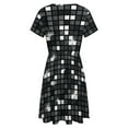 thumbnail image 5 of Black Diamond Disco Ball Glitter Sundress Short Sleeve Dress Summer Women Clothes Dress for Women Dresses, 5 of 7