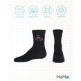 thumbnail image 6 of MeMoi Boys Stitched M Crest Solid Color Dress Crew Socks - Boys - Male, 5-6, Black, 6 of 12