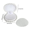 thumbnail image 3 of Velvet Storage Box SeaShell Shape Velvet Jewelry Box Organizer for Earrings Rings Necklaces Display Storage(White,1Pcs) Rkxzt, 3 of 8