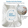thumbnail image 5 of Waterproof Mattress Protector Twin Size, Noiseless White Bed Mattress Pad Cover, Soft Waterproof Breathable with Deep Pocket 6-21", Washable for Home Bedroom Hotel, 5 of 7