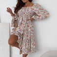thumbnail image 4 of Robe d'Automne à Manches Longues pour Femmes avec Imprimé Floral Bohème pour Grossesse Décontractée, 4 of 8