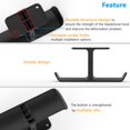 thumbnail image 3 of Yocice Soporte Para Auriculares Mejorado Soporte Para Auriculares Gancho De Montaje De Diseño De Doble Colgante Con Cinta Adhesiva Fuerte Para Auriculares H02U-Negro-1 Pieza (Doble Colgante), 3 of 5