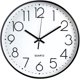 thumbnail image 1 of Reloj de pared moderno de 12 pulgadas, reloj de cocina de cuarzo silencioso, funciona con pilas, redondo, fácil de leer para el hogar/oficina/escuela, 1 of 5
