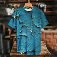 thumbnail image 4 of jowamay Graphic Tshirts for Men Rust Print Crewneck Short Sleeve Retro T Shirts Trendy Vacation Tops for Party, 4 of 6
