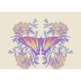 thumbnail image 4 of Vintage Floral Gradient Butterfly Adult Natural Crew Neck Short Sleeve Tee-Medium, 4 of 4