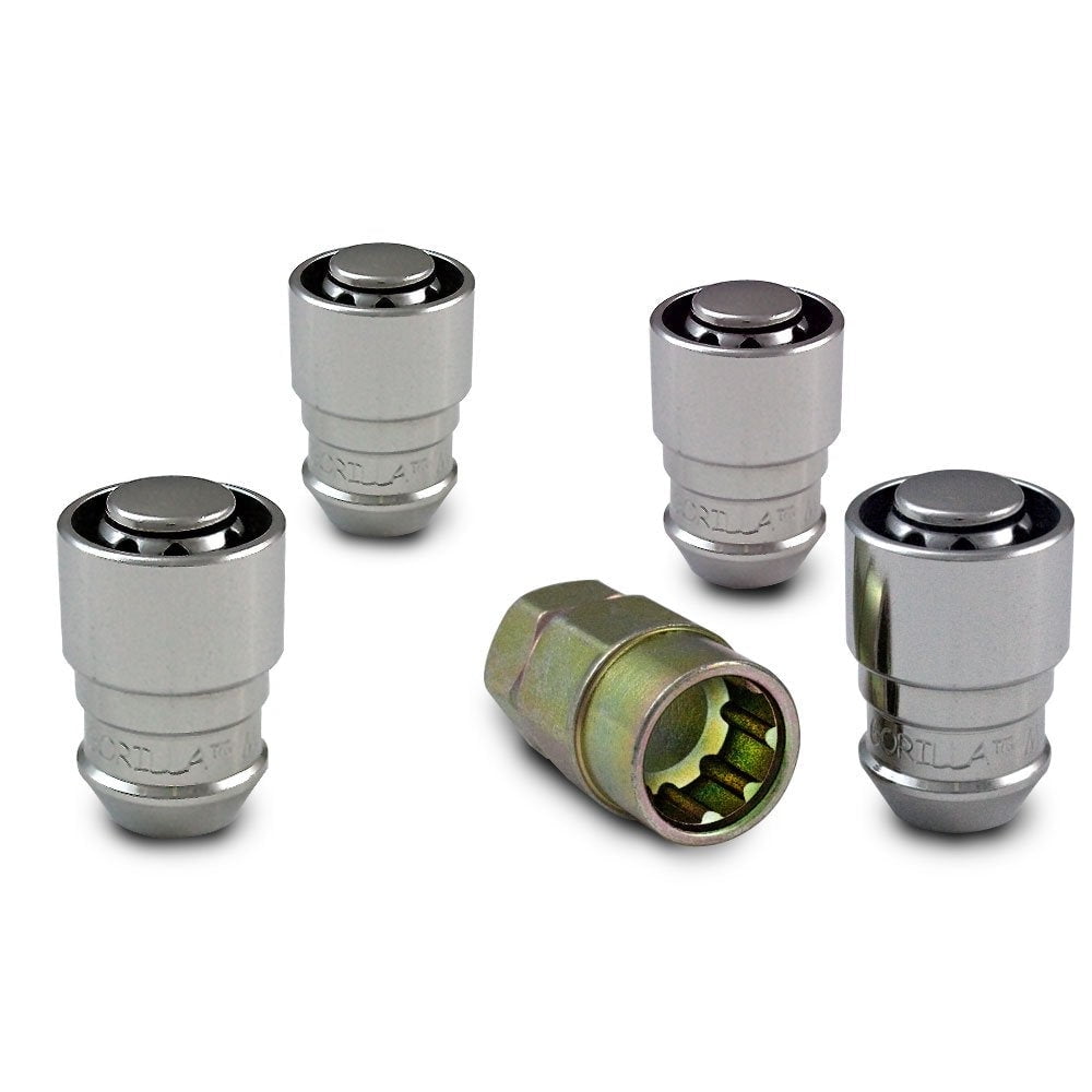 20pc.) Gorilla Lug Nuts Wheel Locks Combo, 12x1.5, Bulge Acorn, Black Chrome E - Foto 8