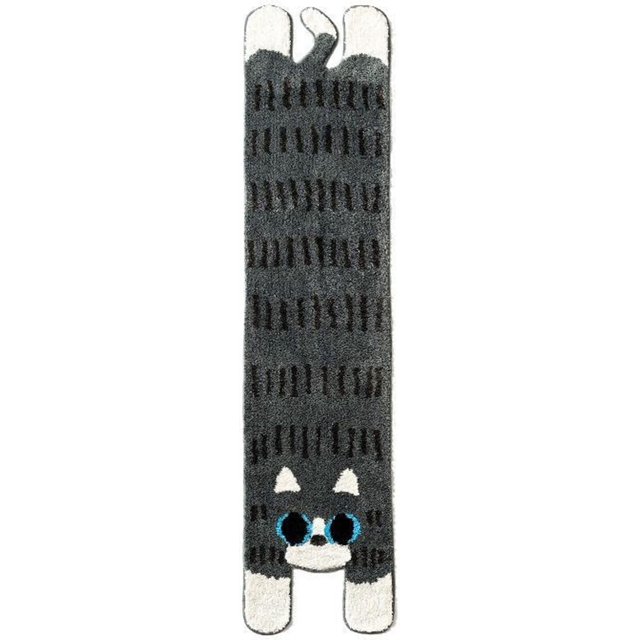BFYDOAA - Alfombrilla de baño con forma de gato, antideslizante, para baño, para sala de estar, mesita de noche, ducha, 24 x 63 pulgadas