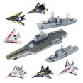 thumbnail image 1 of Set de juego de juguete DeAO, buque naval militar, portaaviones con aviones, 1 of 1