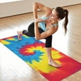 thumbnail image 6 of Colorful Rainbow Tie Dye Spiral Pattern Hot Yoga Mat Towel Non Slip for Hot Yoga - Quick-Drying Yoga Mat Cover with 4 Corner Pockets with Travel Bag - Hot Yoga Towel Non Slip 70"x26", 6 of 6