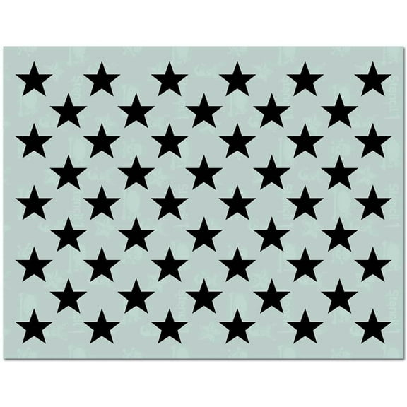 Stencil1 50 Stars Stencil Art Craft - 8.5" x 11"