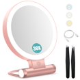 thumbnail image 1 of Espejo de Aumento B Beauty Planet 30X con Luz, Oro Rosa, 1 of 7
