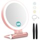 thumbnail image 1 of Espejo de Aumento B Beauty Planet 30X con Luz, Oro Rosa, 1 of 7