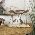 thumbnail image 2 of 14" x 12" Brown Polyresin Family Bird Sculpture with Cream Rock Base, by DecMode, 2 of 11
